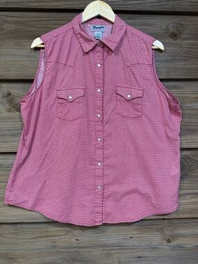 Wrangler Sleeveless Pearl Snap